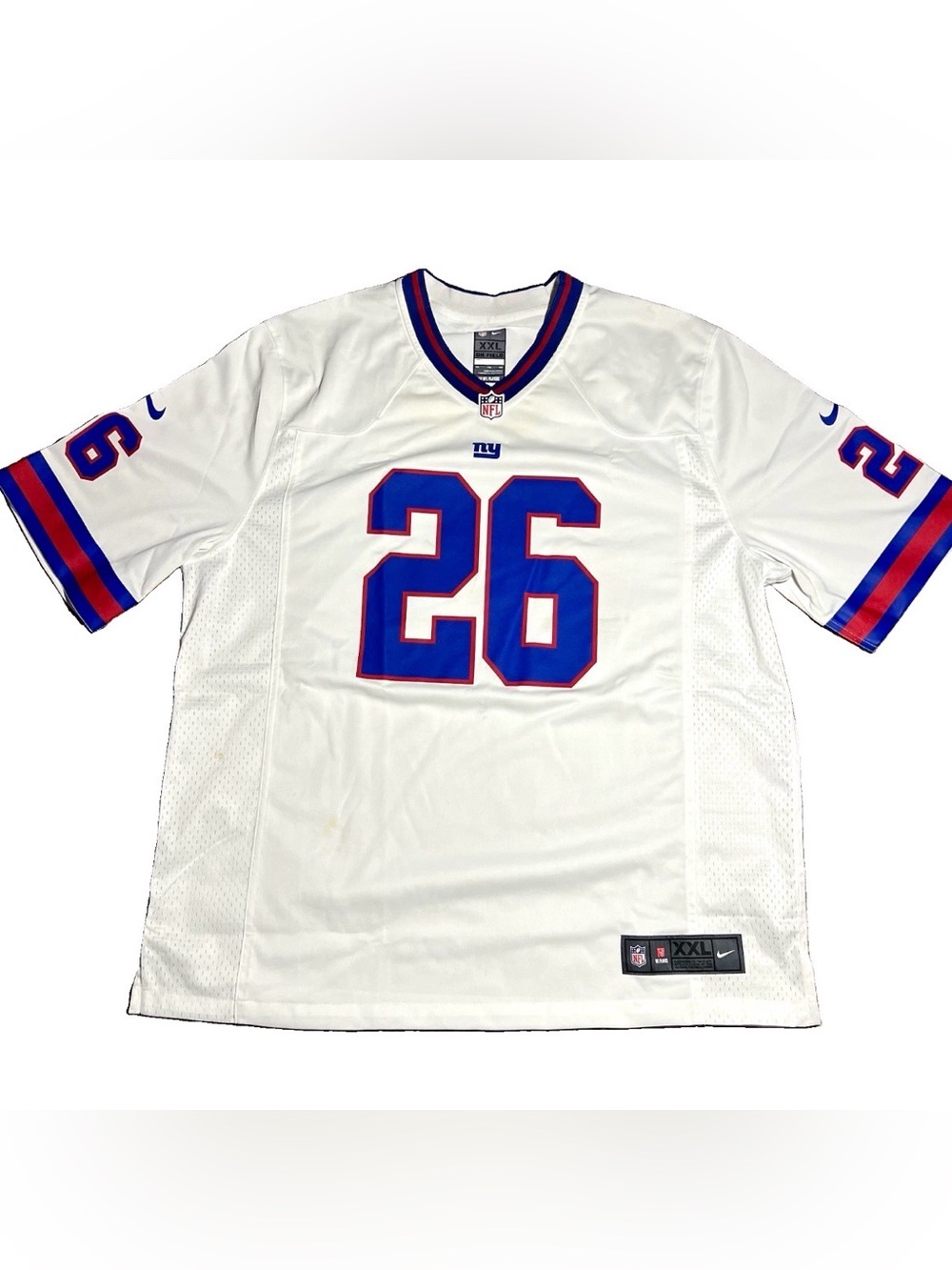 Nike Saquon Barkley New York Giants Color Rush Jersey White Mens Size XXL 2XL